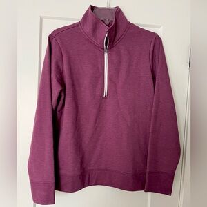 Eddie Bauer Purple Quarter-Zip Pullover